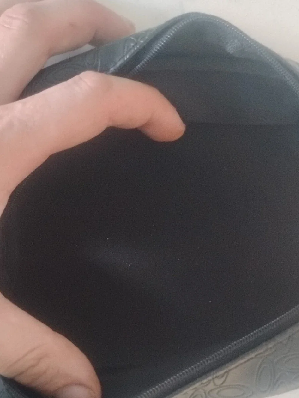 Oakley Black Embossed Leather Wristlet Sunglasses Case